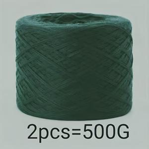 2개입 (500G) 멀티 스트랜드 털실 볼, 섬세하고 부드러움, 생생한 색상, 균일한 두께 및 따뜻한 피부 친화적, 뜨개질 및 코바늘 뜨개질용, 스웨터, 숄, 코스터, 카펫, 스카프, 모자, 신발, 가방 - 초보자 및 숙련된 공예가에게 이상적