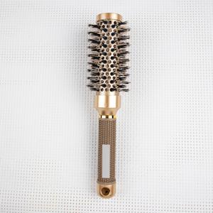 원통형 내향 버클 헤어 컬링 롤러 빗 헤어 살롱 스타일링 빗 열전도성 에어 알루미늄 튜브 빗 골든 세라믹 미용 빗