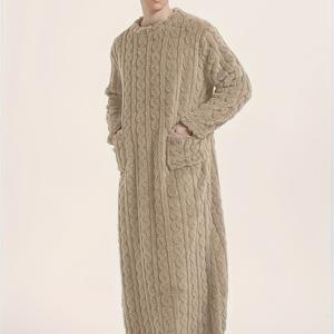 Men's Autumn Dress, Warm Velvet Robe Set, Cozy Nightwear for Men, Comfortable Sleep