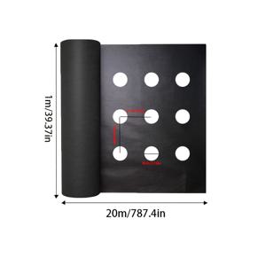 경제적인 블랙 천공 부직포 잡초 방지 커버, 채소밭 및 화단용, 내구성 있는 잡초 방지 시트