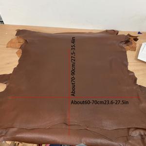 대형 사이즈 빈티지 브라운 리치 무늬 부드러운 왁시 첫 번째층 양가죽, 두께 약 1.3mm, 부드럽고 밝은 고탄성 양가죽, 섬세한 리치결 양가죽, 수제 노트북 가죽 케이스, 휴대폰 케이스 및 가죽 제품, 활용률 95%
