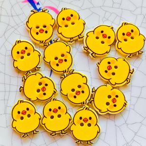 13개 병아리 수지 단추, DIY 장식용 단추