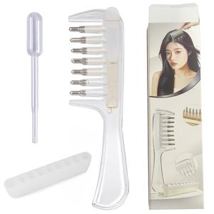 WANMEI 두피 오일 어플리케이터, 롤러 볼 마사지기, 헤어 오일 디스펜서 빗 | 롤러 볼 어플리케이터, 16X4.5Cm, 헤어 오일 디스펜서 빗, 정밀한 두피 도구, 가정, 여행, 살롱용