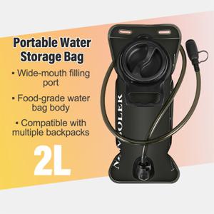 NEWBOLER 1.5L/2L/3L 휴대용 하이드레이션 블래더, 넓은 입구 누수 방지 물 가방, 사이클링, 러닝, 하이킹 및 야외 스포츠용 바이트 밸브 튜브, 물 리필 백
