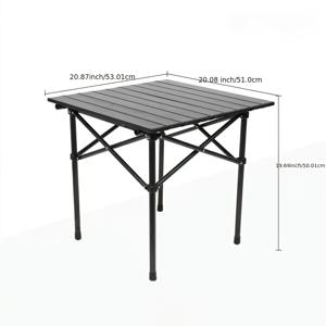 휴대용 접이식 캠핑 테이블, 휴대 가방 포함 경량 접이식 야외 테이블, 튼튼한 다리, BBQ, 해변, 하이킹, 캠핑 및 야외 파티를 위한 컴팩트 피크닉 테이블, 내구성 좋은 여행용 테이블