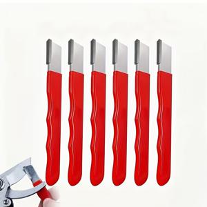 6개 다기능 스틸 칼갈이, 휴대용 수동 칼과 가위 갈이, 배터리 불필요, 주방 및 원예 도구용