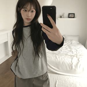 루즈 숄더 티 캐주얼 웨어