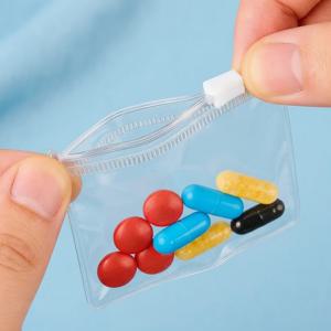 침대 밑 수납 40개입 산화 방지 {Peejaa} 소형 투명 파우치 세트, 목걸이 반지 동전용 PVC 보석 보관 가방, 휴대용 재사용 투명 정리 파우치, 보석 상자