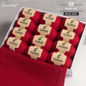 울 원사 12개, 따뜻한 니트용 혼방 원사 600g, 핸드 니팅 재료, 부드러움, 가디건, 스카프, 모자, 스웨터, 코트, 숄, 수공예품, 의류 액세서리 등 뜨개질용, 30가지 색상 선택 가능