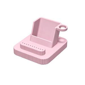 1개 핑크 네일 드릴 홀더, 네일 머신 스탠드, 다기능 네일 드릴 비트 보관 랙, 전동 네일 파일 핸드피스 및 그라인딩 비트용 안정적인 베이스, 살롱 및 가정용 매니큐어 도구 보관 디스플레이 홀더