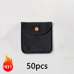 반지, 귀걸이, 팔찌, 목걸이를 위한 부드러운 벨벳 주얼리 파우치 50개입, 선물 보관 또는 웨딩 손님용 사탕 봉투로 완벽