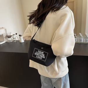맞춤 제작 나일론 크로스백 - 패셔너블한 스트리트 스타일, 가볍고 내구성 좋음, 고정형 및 조절형 어깨 스트랩, 지퍼 잠금 - 일상 통근, 여행, 하이킹에 적합 - 옐로우, 블루, 화이트, 블랙 색상 선택 가능