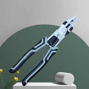 9인치 산업용 다기능 플라이어 - 전동 또는 조립 불필요, 전기용으로 제작된 노동력 절약 및 내구성 크롬 바나듐 스틸 와이어 플라이어 및 와이어 스트리핑 플라이어