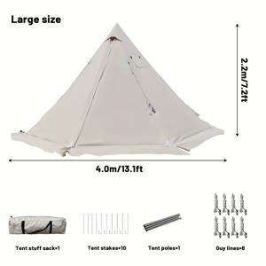 PAKITUS 핫 텐트 굴뚝 입구 및 스노우 스커트 포함 5.-7.21ft 스탠딩 룸 1-2인용 4계절 백패킹 텐트 티피 텐트 가족 하이킹, 낚시 사냥 백패킹 캠핑용