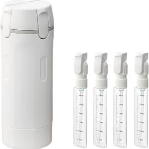 4-in-1 누수 방지 여행용 디스펜서 병 세트 | 샴푸, 컨디셔너, 바디워시, 로션용 재충전 가능한 둥근 플라스틱 용기 - 화장품용 컴팩트 여행 키트