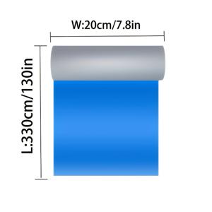 고강도 폴리머 수리 테이프 | 130인치 X 7.8인치, UV 차단, -60°C ~ 110°C 넓은 온도 범위, 지붕/벽면용 - 누수 방지용 자가 접착 씰링, 소음 감소 및 단열 특성, 도구 없이 간편한 DIY 수리, 폭: 20cm, 길이: 330cm