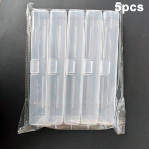 휴대용 투명 페인트 브러시 보관함 5개, 다기능 플라스틱 정리함, 스냅 뚜껑 디자인, 야외 스케치, 여행, 학교, 미술 스튜디오 및 일상용 경량 아트 케이스