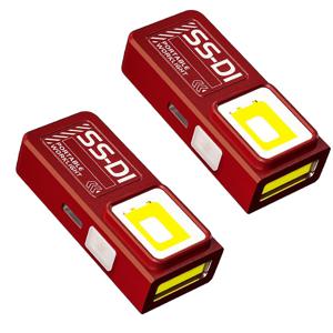 2개입 초고휘도 미니 LED 다기능 손전등, USB 충전식 휴대용 손전등, 자석 수리등, 펜 클립 | 모자 클립 디자인, 4가지 조명 모드, 측면 빨간색 및 파란색 경고등, 가정 비상, IPX4