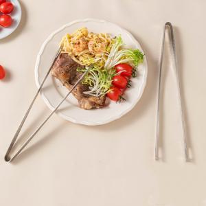 S+L 은색 스테인리스 스틸 다기능 BBQ 집게, 빵틀 및 얼음 조각 집게 2개 - 그릴링, 베이킹, 캠핑용, 레스토랑 및 가정용으로 이상적, 주방용 집게, 야외 요리용, 튀김용, 주방용품 집게, 톤용