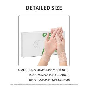 박스당 100개입 일회용 풀아웃 장갑, 가볍고 얇으며 유연하여 꼭 맞는 착용감, 주방 준비 및 요리에 민첩성 제공, 가사일, 청소 및 위생용으로 적합, 모든 가정에 필수품