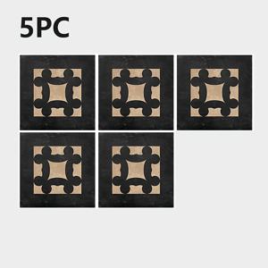 30X30Cm/12X12인치 자가 점착식 바닥 타일 5개 세트, 방수 스티커 비닐 베이스 바닥재, 미끄럼 방지 탈착식 바닥 스티커, 욕실 주방에 적합