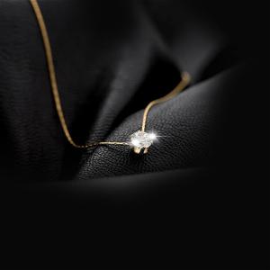 스테인리스 스틸 펜던트 목걸이 1개, 빛나는, 정교한, 심플하고 우아한, 여성의 일상 주얼리 착용에 적합