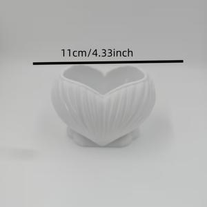 하트 모양 조개껍질 수납함, 욕실 칫솔 홀더, 메이크업 브러시 보관통, 탁상용 펜꽂이, 귀여운 집 장식, 조개껍질 모양 장식품, 욕실 카운터탑 수납함, 미술 스튜디오 브러시 보관함, 화장대 수납 액세서리, 아파트 스타일 소프트 가구 필수품
