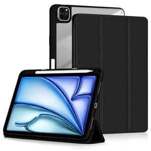 iPad Pro 11인치 4세대/3세대/2세대(2022/2021/2020)용 케이스, iPad Air M4/M3/M2 11인치(4-8세대)와 호환 가능, 펜슬 거치대 포함, 단색 아크릴 태블릿 케이스