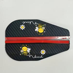 벌과 데이지 디자인 자동차 백미러 ฝ우비스어 햇빛가리개 커버 2개 세트, 내구성 있는 PVC 소재, 간편한 설치, 선명한 시야, 방진 및 방수