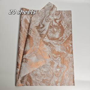20매, 로즈 골든, 글리터 모래 패턴 선물 포장용 티슈 페이퍼, 사이즈 50×35cm, 선물 포장지, 결혼식, 부활절 선물, 공예, 생일 선물 포장, 선물 가방 필러, 파티 답례품용