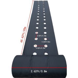 검정색 천공식 잡초방지 천 PP 부직포 소재, 통기성 및 투과성, 채소, 과수원, 감자, 딸기, 토마토 등 단기 작물 재배용