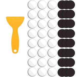 30개입 2인치 X 2인치 원형 투명 아크릴 냉장고 자석 세트, 원형 투명 아크릴 냉장고 소프트 자석 키트, 냉장고 자석 공예 용품, 사진 제작용 아크릴 냉장고 스티커, 사무실, 교실, 캐비닛에 적합