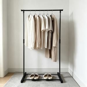 공간 절약형 의류 행거, 60cm(가로) X 120cm(세로) 독립형 금속 옷걸이, 침실 아파트 옷장 수납용 컴팩트한 소형 의류 걸이대