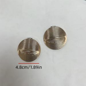 원형 메탈 플랫슈 장식 한 쌍, 하이힐용, 탈부착 DIY 디자인, 심플한 스타일, 독특하고 패셔너블함