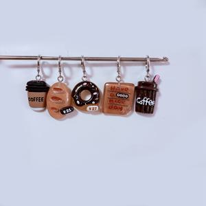 커피 빵 색상 코드 니팅 스티치 마커 5개, 스웨터, 양말, 스카프에 적합 - 빵 모양 캡이 있는 멀티컬러 분실 방지 바늘 마커, DIY 공예용, 초보자용 뜨개질 액세서리 (감지 없는 카운터 마커)