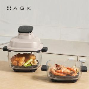 보이는 내열유리 4.5L+3L 대용량 글라스 에어프라이어 AGAF-05AA