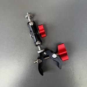헤비 듀티 메탈 카메라 클램프 (더블 볼 헤드 & 매직 암 포함) - DSLR, Gopro, 휴대폰, 조명, 마이크용 조절식 클램프 - Canon, Nikon, Sony 호환, 안전한 그립, 견고한 구조