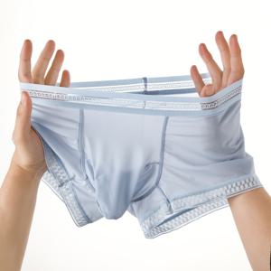남성용 초박형 통기성 플랫 브리프, 장난기 넘치는 스타일 남성 속옷, 파트너를 위한 선물