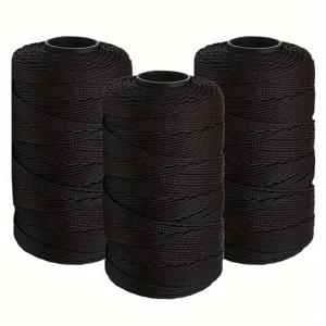 얀 3팩, 혼합 색상 나일론 얀 1.5mm x 219야드/개, 뜨개질, 코바늘 뜨개질, 모자, 가방, 지갑, 신발, 식물 걸이용 범용 공예 얀, 100% 나일론, 다양한 색상 선택