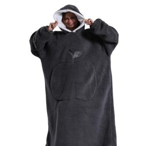 남성용 후드티 - S, M, L, XL, XXL, XXXL, XXXXL 사이즈에 적합 - 따뜻한 겨울 후드 스웨트셔츠, 확장형 두꺼운 포근한 담요, 애플 포켓