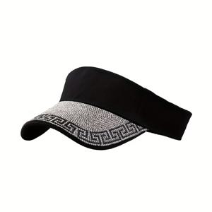 리무진스톤 브림이 있는 통기성 빔 모자 | 폴리에스터, 버클 잠금, 손세탁 냉수, 블레싱 금지, 그늘에서 건조, 핫 스탬프 장인 정신, 판타지 테마, 발렌타인데이에 적합