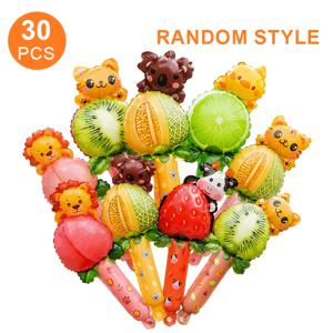 30개 과일 및 동물 풍선, 풍선, 할로윈 풍선, 생일 파티 장식, 졸업 풍선, 파티 풍선, 웨딩 소품, 파티 답례품, 생일 파티, 결혼식 및 졸업식에 이상적, 랜덤 스타일