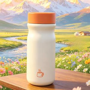 포켓 휴대용 10.65Oz 단열 컵, 316 316 스테인리스 스틸 내부 안전 및 무취, 이중벽 진공 온도 잠금, 간편한 소형 커피 프린트, 둥근 바디로 잡기 편안함, 다양한 색상 선택, 여행 사무실 학교 물병