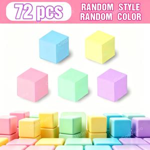 72개 자석 빌딩 장난감 세트, 자석 빌딩 블록, 어린이용 자석 쌓기 큐브, 자석 빌딩 장난감 선물, 유치원 교육용 건설 나비다드 장난감 세트, 무작위 색상