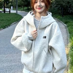 SunburstWonder 여성용 후드 맨투맨 아우터 봄 가을 시즌 신상 한국 스타일 가디건 상의