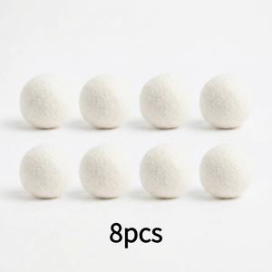 8개입 건조 볼 세트 - 섬유 유연제, 주름 및 건조 시간을 크게 줄임, 에센셜 오일에 적합, 건조 시트 대체품, 재사용 가능한 세탁 건조 볼, 건조 볼