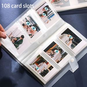 108포켓 포토 앨범 세트, 대용량 투명 포토 앨범, 3인치 포토 앨범, 포토 폴더, 사진, 영화표, 엽서 보관에 적합