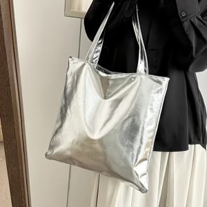반짝이는 여성 핸드백, 대용량 쇼핑백, 캐주얼 반짝이는 핸드백, 여성용 휴대용 가방
