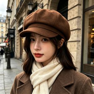 솔리드 컬러 여성 뉴스보이 캡, 베레모 모자, 레트로 패션 다용도 따뜻한 선물 가족 및 친구에게, 완벽한 선물