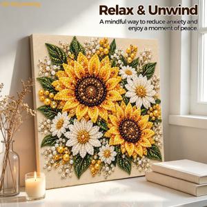 DIY 진주 아트 페인팅 키트, 진주 장식 그림, DIY 공예 재료 세트, 반짝이는 보석 평면 아트 벽 장식, 여성을 위한 창의적인 선물, 도구 풀 세트 및 추가 진주 포함, 프레임리스 마운팅, 할로윈 & 크리스마스 선물